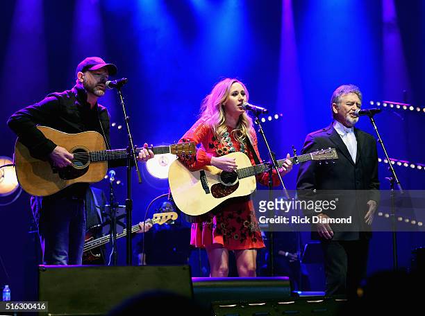 Jon Randall, Jessi Alexander and Larry Gatlin perform at The Life & Songs of Kris Kristofferson produced by Blackbird Presents at Bridgestone Arena...