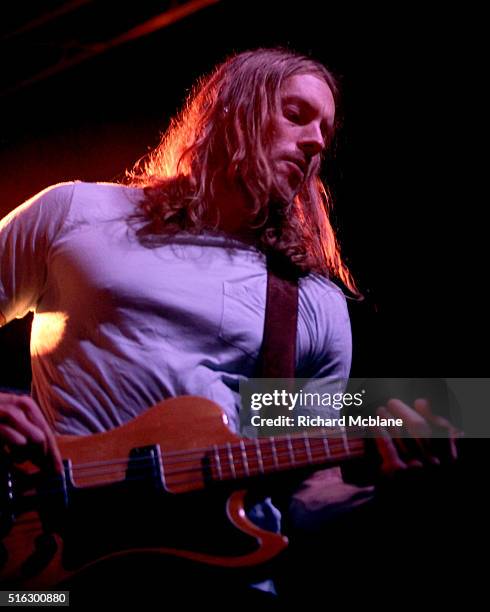 Justin Harris of Bloc Party performs onstage at the StubHub music showcase during the 2016 SXSW Music, Film + Interactive Festival at Banger's on...