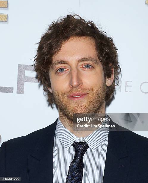 Actor Thomas Middleditch attends The Cinema Society & SELF host a screening of Sony Pictures Classics' "The Bronze" at Metrograph on March 17, 2016...