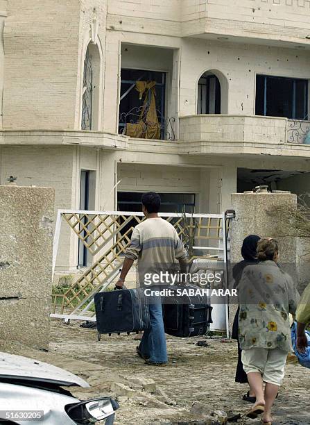 Women return to their home following their weekend break to find it damaged a day after a car bomb detonated outside the close by villa housing the...