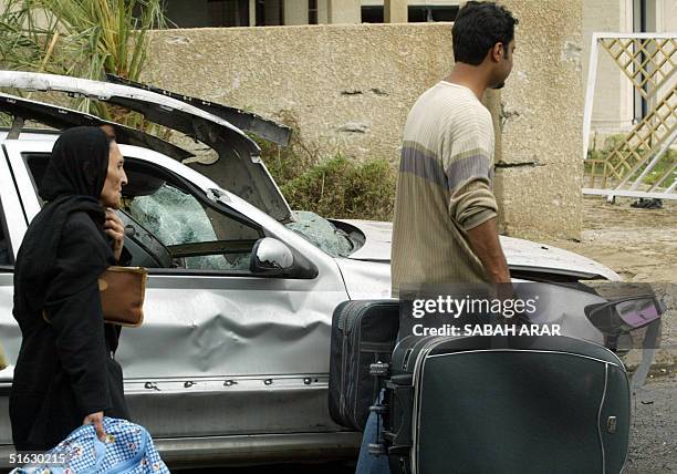 Woman return to her home following a weekend break to find it damaged a day after a car bomb detonated outside the close by villa housing the...