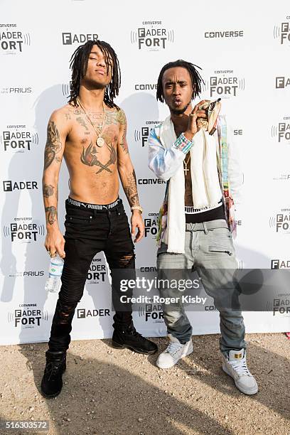 Swae Lee and Slim Jimmy of Rae Sremmurd attend the FADER FORT presented by Converse during SXSW on March 17, 2016 in Austin, Texas.