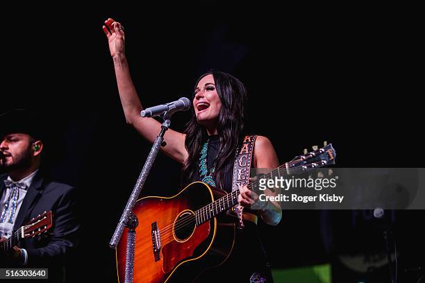 Kacey Musgraves performs onstage at the FADER FORT presented by Converse during SXSW on March 17, 2016 in Austin, Texas.