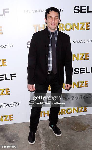 Actor Robin Taylor attends The Cinema Society & SELF host a screening of Sony Pictures Classics' "The Bronze" at Metrograph on March 17, 2016 in New...