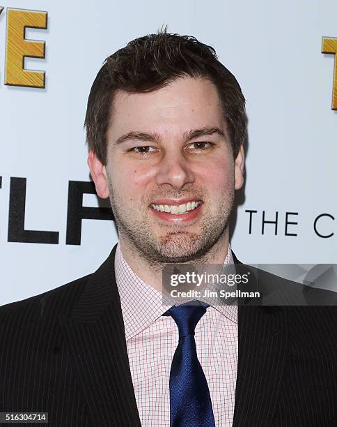 Athlete Tim Morehouse attends The Cinema Society & SELF host a screening of Sony Pictures Classics' "The Bronze" at Metrograph on March 17, 2016 in...