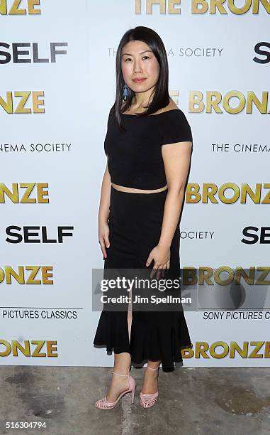 Self Magazine's editor-in-chief Joyce Chang attends The Cinema Society & SELF host a screening of Sony Pictures Classics' "The Bronze" at Metrograph...