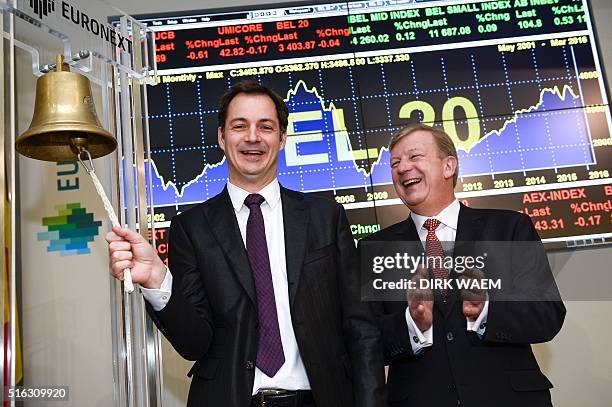 Vice-Prime Minister and Minister of Cooperation Development, Digital Agenda, Telecom and Postal services Alexander De Croo and NYSE Euronext Brussels...