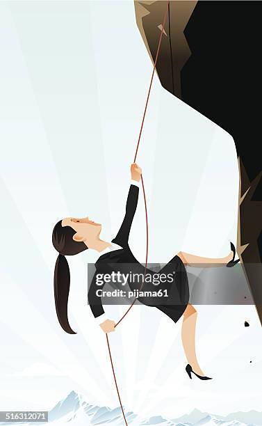 businesswoman - crevasse stock illustrations