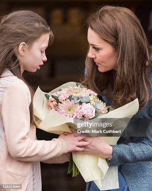 Catherine, Duchess of Cambridge opens the new EACH Charity Shop on March 18, 2016 in Holt, Norfolk.