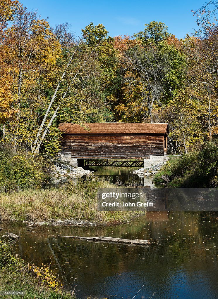 Hyde Hall covered bridge is the oldest existing covered...