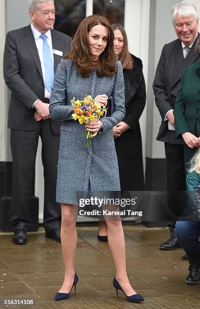 Catherine, Duchess Of Cambridge opens a new EACH Charity Shop on March 18, 2016 in Holt, Norfolk.