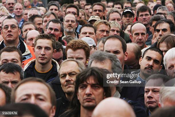 volkswagen workers stage warning strike at salzgitter plant - vw man stock pictures, royalty-free photos & images