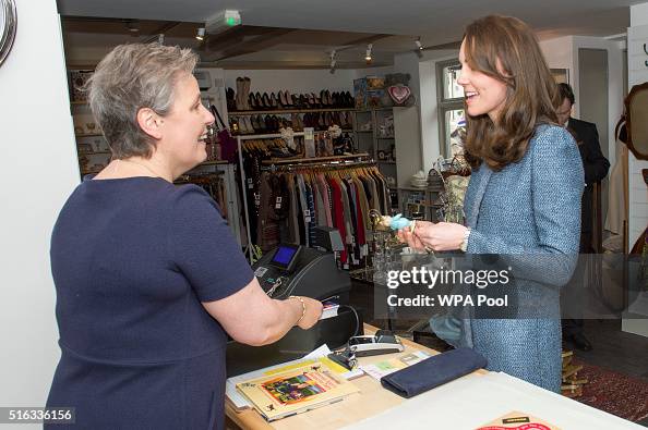 The Duchess Of Cambridge Opens New EACH Charity Shop In Holt, Norfolk The Duchess Of Cambridge Opens New EACH Charity Shop In Holt, Norfolk