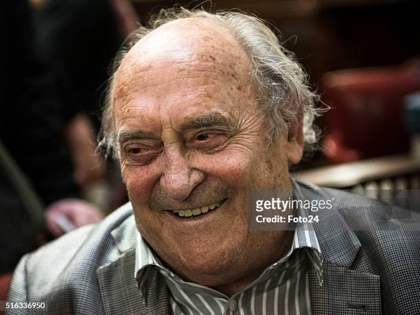 One of the Rivonia Trial defendants, Denis Goldberg during the handing over of the digital audio recordings from the Rivonia Trial on March 17, 2016...