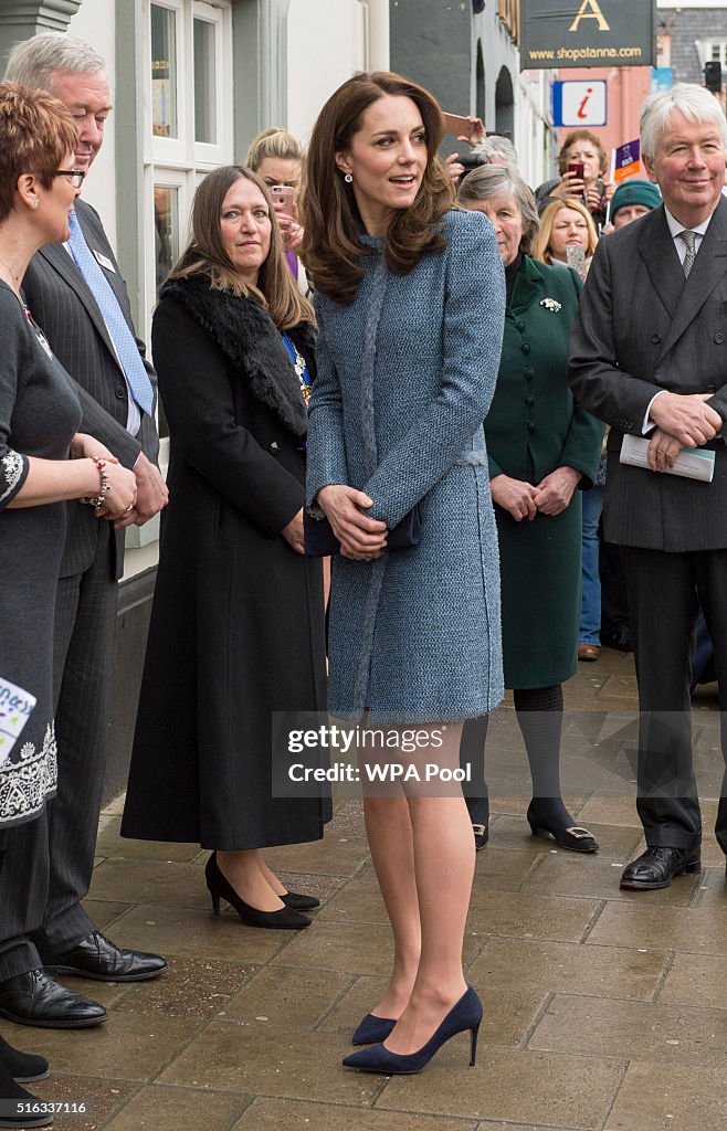 The Duchess Of Cambridge Opens New EACH Charity Shop In Holt, Norfolk