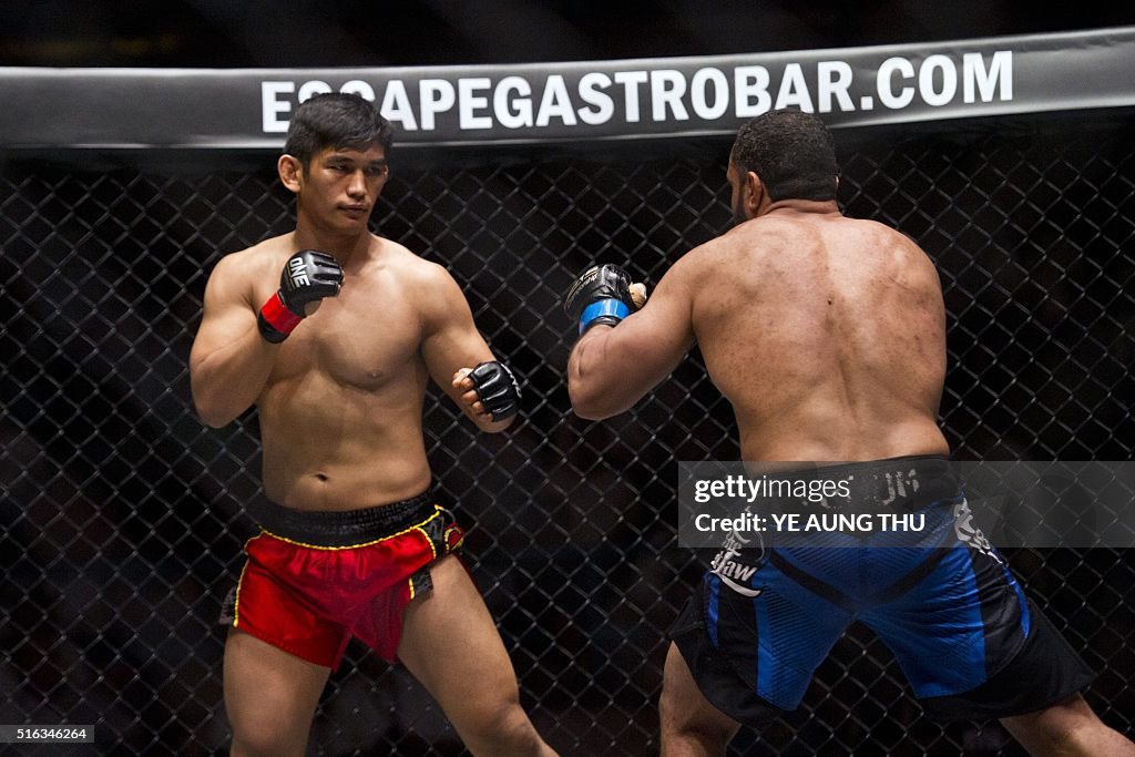 Python Mma Yangon Aung La N Sang known as Burmese Pythoon from Myanmar fights Mohamed ...