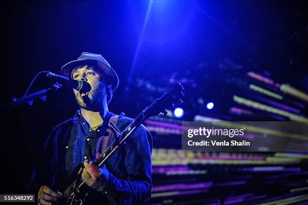 James Skelly of The Coral at O2 Forum Kentish Town on March 16, 2016 in London, England.