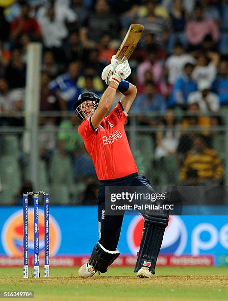 Mumbai, INDIA Joe Root of England bats during the ICC World Twenty20 India 2016 match between South Africa and England at the Wankhede stadium on...