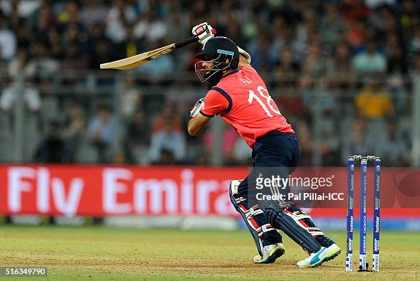 Mumbai, INDIA Moeen Ali of England bats during the ICC World Twenty20 India 2016 match between South Africa and England at the Wankhede stadium on...