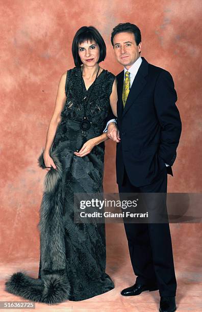 The Spanish television presenters Concha Garcia Campoy and Matias Prats jr., 16th December 1999. Madrid, Spain..