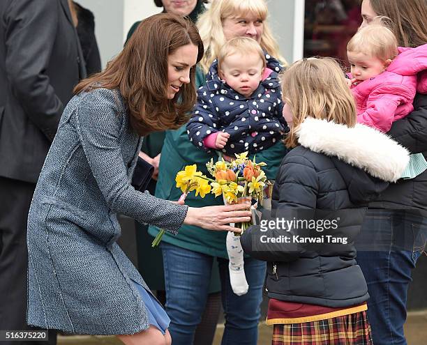 Catherine, Duchess Of Cambridge opens a new EACH Charity Shop on March 18, 2016 in Holt, Norfolk.