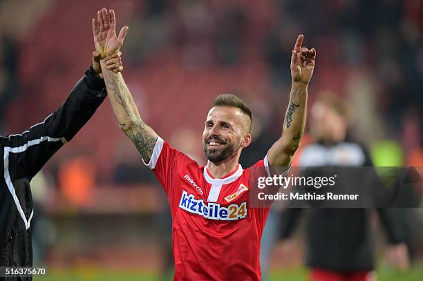 Benjamin Koehler of 1 FC Union Berlin during the game between Union Berlin and Eintracht Braunschweig on march 18, 2016 in Berlin, Germany.