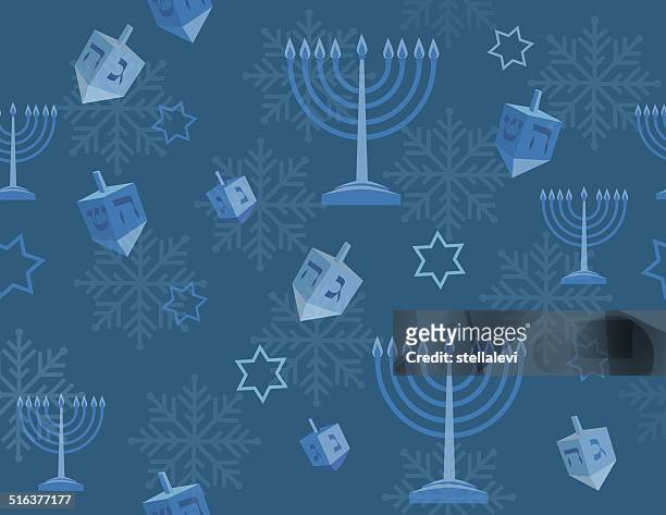 stockillustraties, clipart, cartoons en iconen met hanukkah background - dreidel