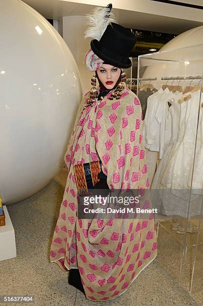 Daniel Lismore attends an exclusive VIP preview of the Dover Street Market on March 18, 2016 in London, England.