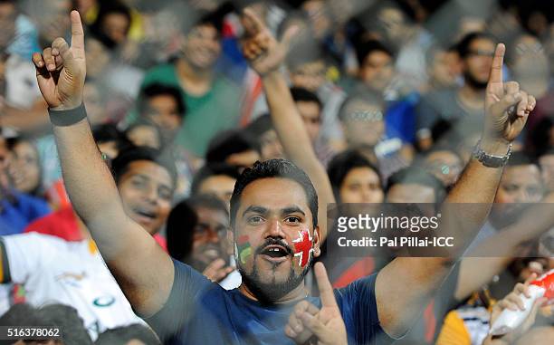 Mumbai, INDIA A supporter during the ICC World Twenty20 India 2016 match between South Africa and England at the Wankhede stadium on March 18, 2016...