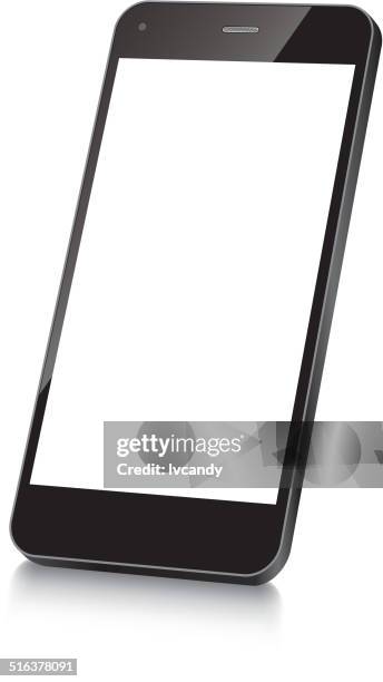 mobile phone - smart phone white background stock illustrations