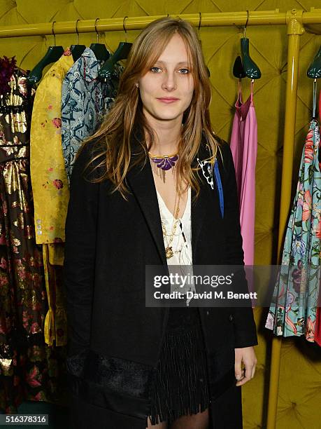 Olympia Campbell attends an exclusive VIP preview of the Dover Street Market on March 18, 2016 in London, England.