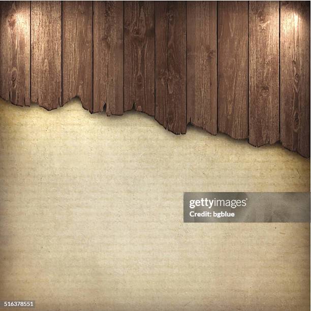 broken holz brett auf grunge hintergrund - holz alt stock-grafiken, -clipart, -cartoons und -symbole
