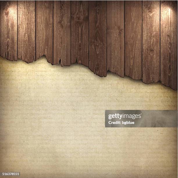 broken holz brett auf grunge hintergrund - wooden board stock-grafiken, -clipart, -cartoons und -symbole