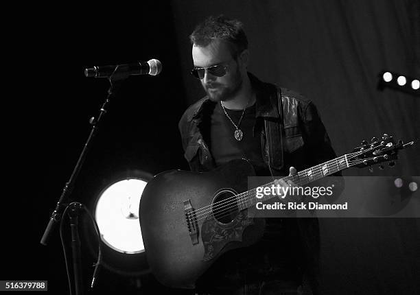 Eric Church performs at The Life & Songs of Kris Kristofferson produced by Blackbird Presents at Bridgestone Arena on March 16, 2016 in Nashville,...