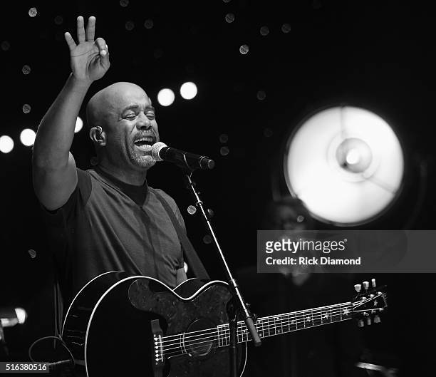 Darius Rucker performs at The Life & Songs of Kris Kristofferson produced by Blackbird Presents at Bridgestone Arena on March 16, 2016 in Nashville,...