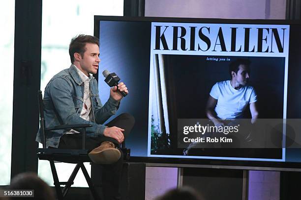 Kris Allen attends AOL Build Speaker Series to discuss "Letting You In" at AOL Studios In New York on March 18, 2016 in New York City.