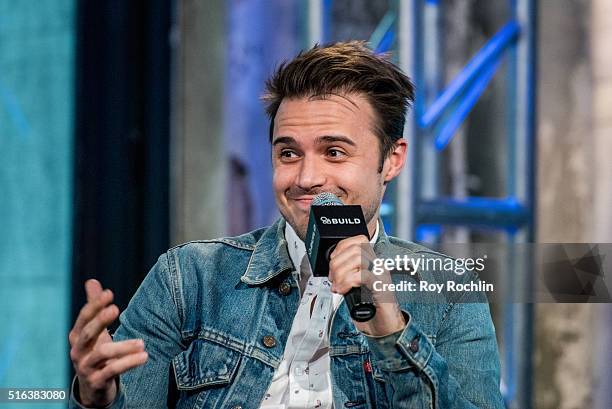 Singer and songwriter Kris Allen speaks about his new album "Letting You In" at AOL Studios In New York on March 18, 2016 in New York City.