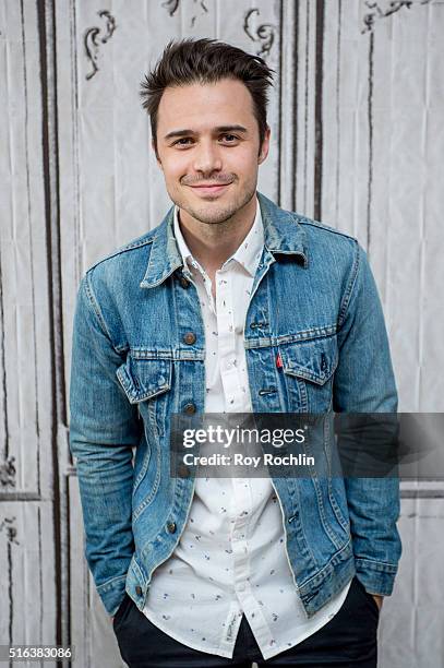 Singer and songwriter Kris Allen speaks about his new album "Letting You In" at AOL Studios In New York on March 18, 2016 in New York City.