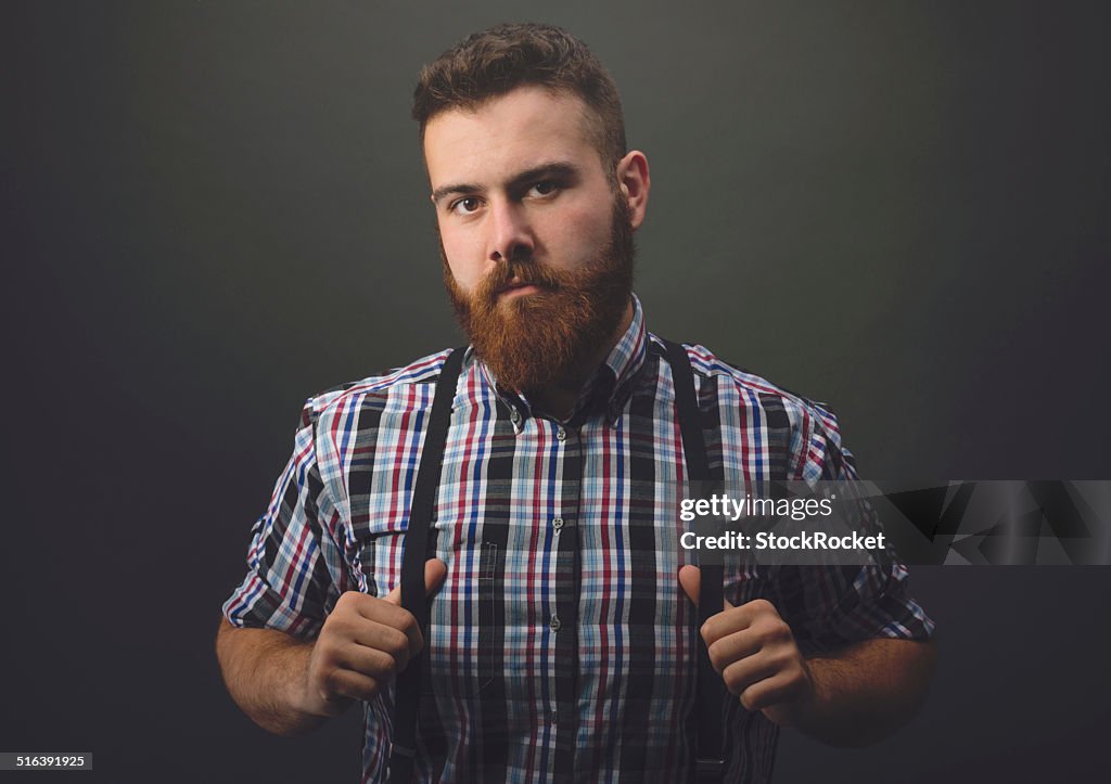 Portrait of a young Man with beard