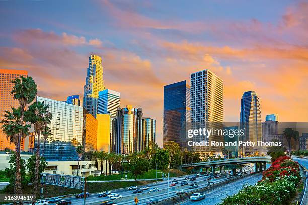 los angeles skyline, ca - los angeles skyline 個照片及圖片檔