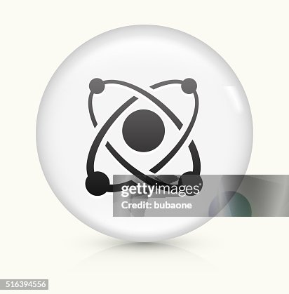 Atom icon on white round vector button Atom icon on white round vector button