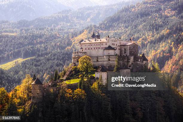 burg hohnwerfen - hohenwerfen castle stock-fotos und bilder