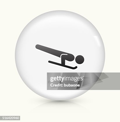 Skeleton Sledding icon on white round vector button Skeleton Sledding icon on white round vector button