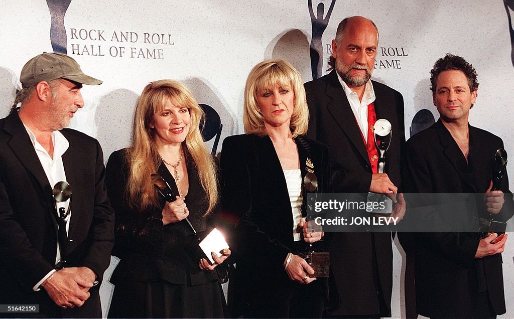 Members of the British rock group Fleetwood Mac (f