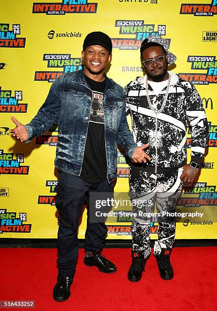 Sway Calloway and T-Pain attend the T-Pain music panel during the 2016 SXSW Music, Film + Interactive Festivalon March 18, 2016 in Austin, Texas.