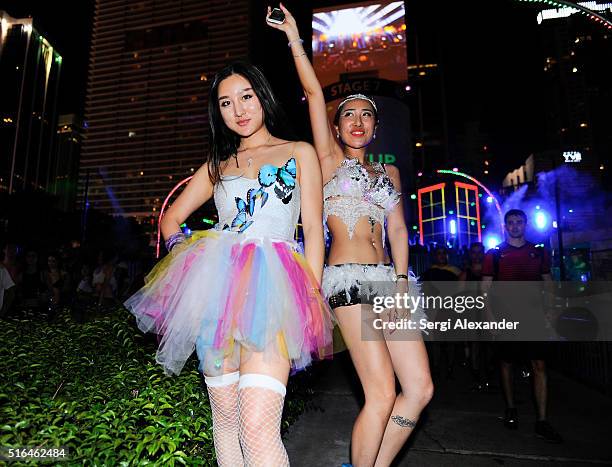 Guests attend the Ultra Music Festival 2016 on March 18, 2016 in Miami, Florida.