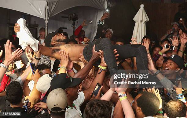 Rapper Tory Lanez performs onstage during the PANDORA Discovery Den SXSW on March 18, 2016 in Austin, Texas.