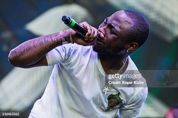 Davido performs onstage at the FADER FORT presented by Converse during SXSW on March 18, 2016 in Austin, Texas.