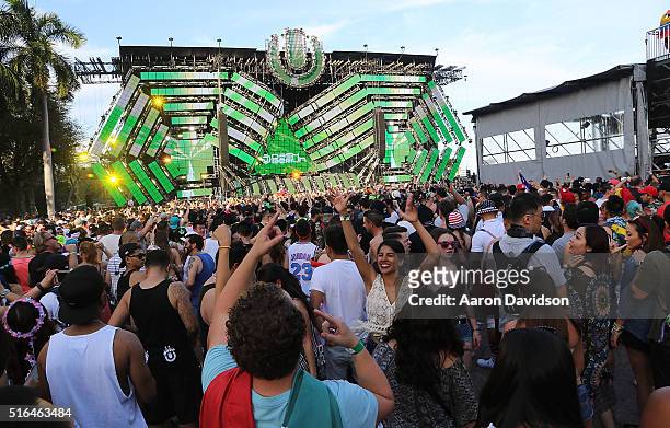 Guests attend Ultra Music Festival 2016 on March 18, 2016 in Miami, Florida.