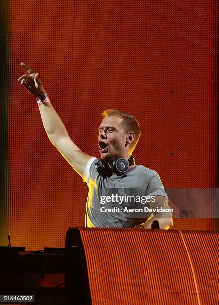 Armin van Buuren performs at Ultra Music Festival 2016 on March 18, 2016 in Miami, Florida.